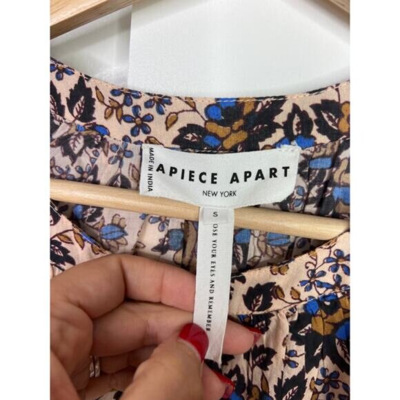 NWT Apiece Apart Long Sleeve La Ventura Folk Mini Foliage Floral Size: Small - Picture 6 of 8
